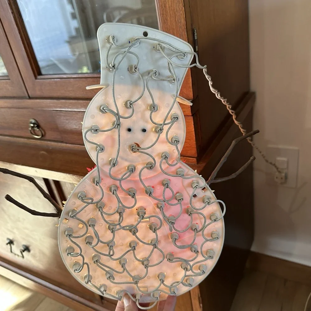 VTG‎ Light Up Snowman Indoor Window Decoration Christmas 14